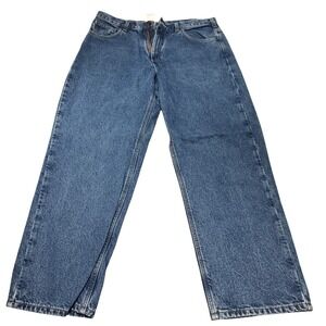 Carhartt Relaxed Fit Flannel Lined Denim Jeans Mens 36x30 Blue B172 DST